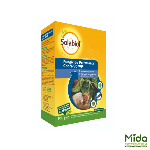 Fungicida polivalente cuprico SOLABIOL 500g Horticultura y jardinería ecológica