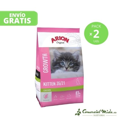 Pack de Pienso para gatitos Arion Original Kitten Growth 35/21