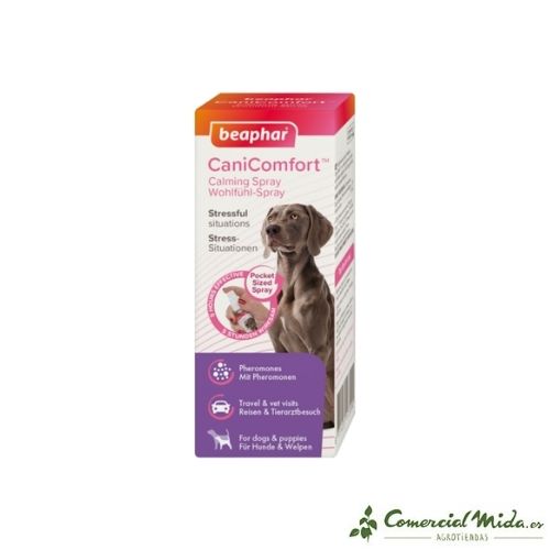 Spray de viaje CaniComfort 30 ml anti-estrés para perros de Beaphar