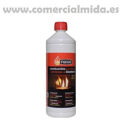 Combustible BIOETHANOL 1L OK FIRE pour poêles et cheminées