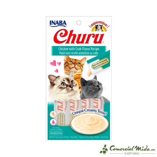 Churu CAT Snack Crema de pollo y Cangrejo