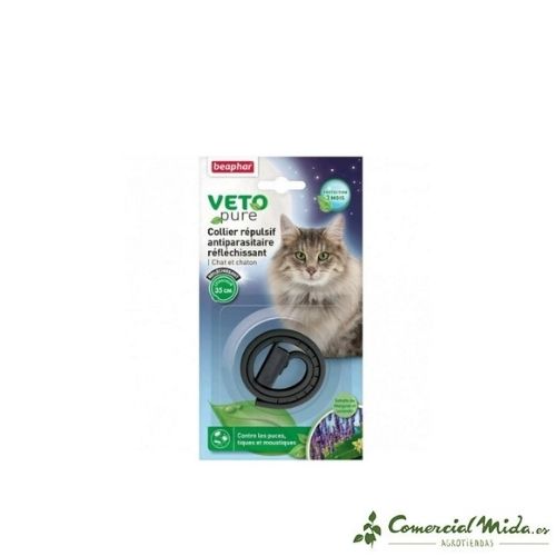 Beaphar VetoNature Collier Bio Chat Réfléchissant