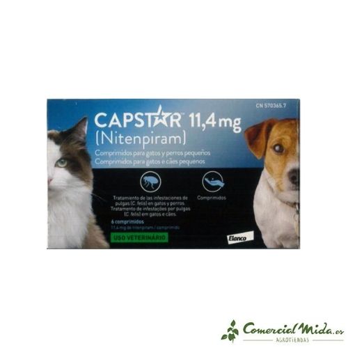 Capstar comprimidos anti parásitos perros pequeños y gatos