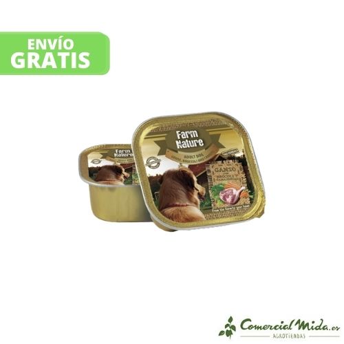 Farm Nature comida húmeda de ganso con brócoli y zanahorias para perros - 24 latas x 400gr/Unidad