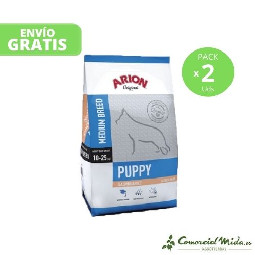 Pack 2 Original Arion Puppy Medium Breed salmón