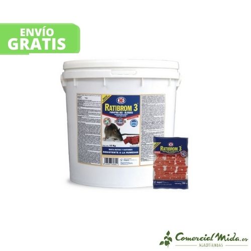 1 Pièce Appât Topcide « Ratibrom 5.0 » Professionnel 1,5 Kg 3 X 500 G